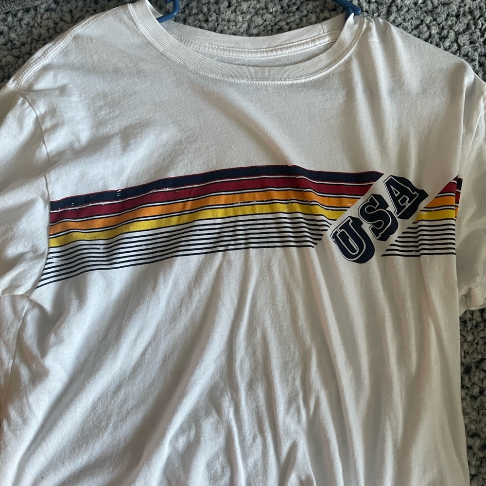 Cropped USA tee